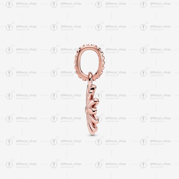 Pandora Daisy plated dangle with clear cubic zirconia and shaded pink enamel! - Picture 4 of 6